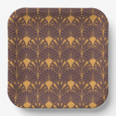 Art Deco pattern with fan-shaped motifs  Pappteller (Vorderseite)