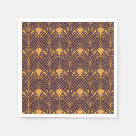 Art Deco pattern with fan-shaped motifs  Serviette