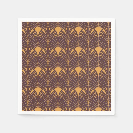 Art Deco pattern with fan-shaped motifs  Serviette (Vorderseite)