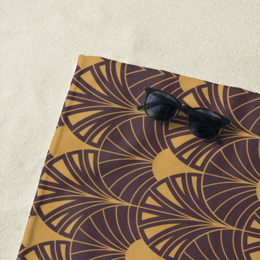 Art Deco pattern with fan-shaped motifs  Strandtuch (Beispiel)