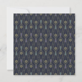 Art Deco pattern with geometric shapes in gold Dankeskarte