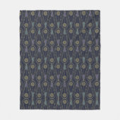 Art Deco pattern with geometric shapes in gold Fleecedecke (Vorderseite)