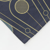 Art Deco pattern with geometric shapes in gold Fleecedecke (Ecke)