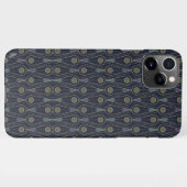 Art Deco pattern with geometric shapes in gold iPhone Hülle (Rückseite (Horizontal))