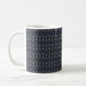 Art Deco pattern with geometric shapes in gold Kaffeetasse (Links)
