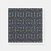 Art Deco pattern with geometric shapes in gold Serviette (Vorderseite)