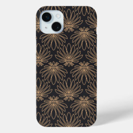 Art Deco pattern with gold floral motifs  Case-Mate iPhone Hülle