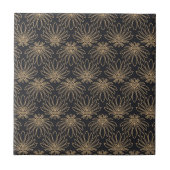 Art Deco pattern with gold floral motifs  Fliese (Vorderseite)