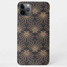 Art Deco pattern with gold floral motifs  iPhone 11Pro Max Hülle