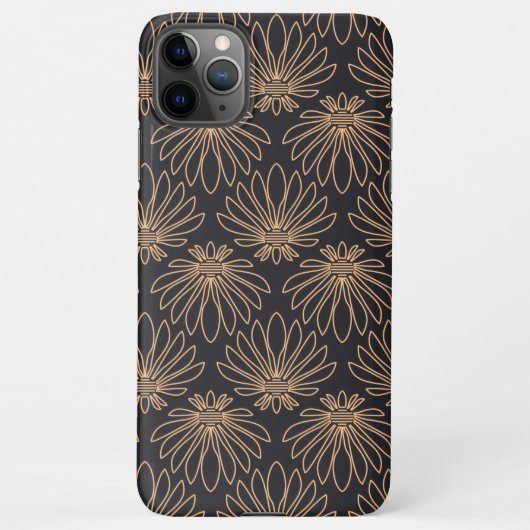 Art Deco pattern with gold floral motifs  iPhone Hülle (Rückseite)