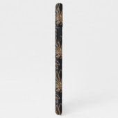 Art Deco pattern with gold floral motifs  iPhone Hülle (Rechte Seite)