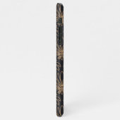 Art Deco pattern with gold floral motifs  iPhone Hülle (Linke Seite)