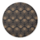 Art Deco pattern with gold floral motifs  Keramikknauf (Vorderseite)