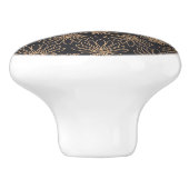 Art Deco pattern with gold floral motifs  Keramikknauf (Seitenansicht)