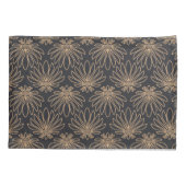 Art Deco pattern with gold floral motifs  Kissenbezug (Rückseite-Links)