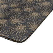 Art Deco pattern with gold floral motifs  Schneidebrett (Ecke)