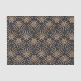 Art Deco pattern with gold floral motifs  Seidenpapier