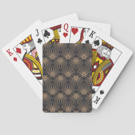 Art Deco pattern with gold floral motifs  Spielkarten