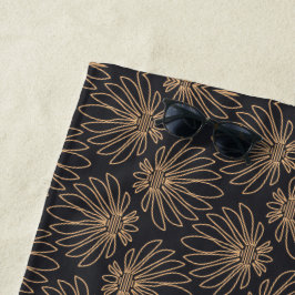 Art Deco pattern with gold floral motifs  Strandtuch