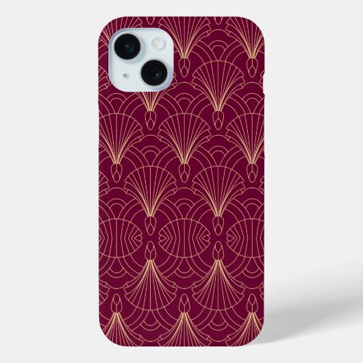 Art Deco pattern with gold geometric fan motifs  Case-Mate iPhone Hülle (Rückseite)