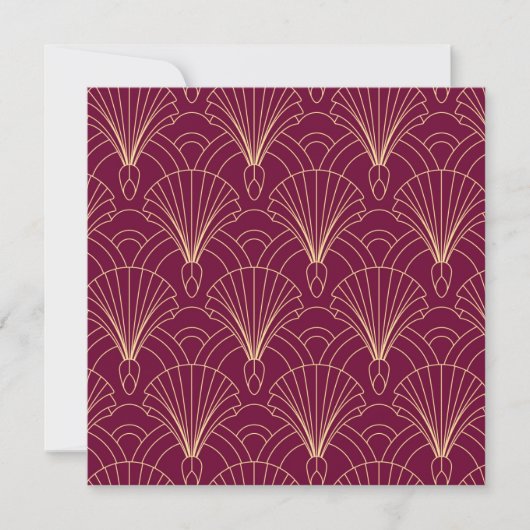 Art Deco pattern with gold geometric fan motifs  Dankeskarte (Vorderseite)