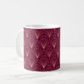 Art Deco pattern with gold geometric fan motifs  Kaffeetasse (Vorderseite Links)