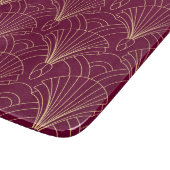 Art Deco pattern with gold geometric fan motifs  Schneidebrett (Ecke)