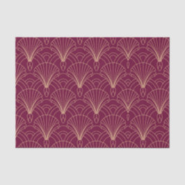 Art Deco pattern with gold geometric fan motifs  Seidenpapier