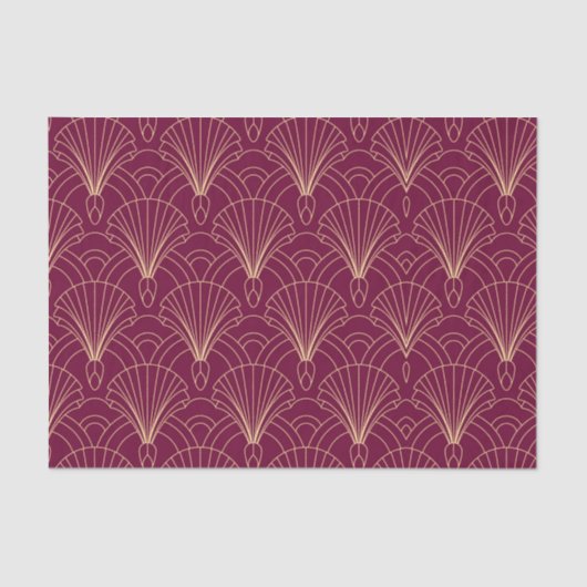 Art Deco pattern with gold geometric fan motifs  Seidenpapier (Vorderseite)