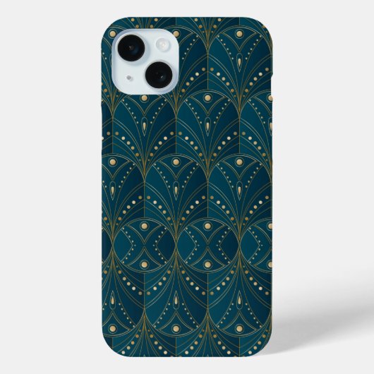 Art Deco pattern with gold geometric shapes Case-Mate iPhone Hülle (Rückseite)