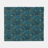 Art Deco pattern with gold geometric shapes Fleecedecke (Vorderseite (Horizontal))
