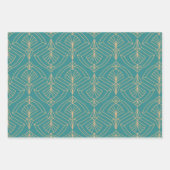 Art Deco pattern with gold geometric shapes  Geschenkpapier Set (Vorderseite 2)
