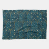 Art Deco pattern with gold geometric shapes Geschirrtuch (Horizontal)
