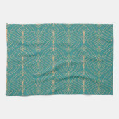 Art Deco pattern with gold geometric shapes  Geschirrtuch (Horizontal)
