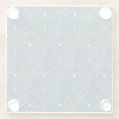 Art Deco pattern with gold geometric shapes Glasuntersetzer (Rückseite)