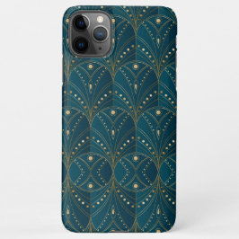 Art Deco pattern with gold geometric shapes iPhone 11Pro Max Hülle
