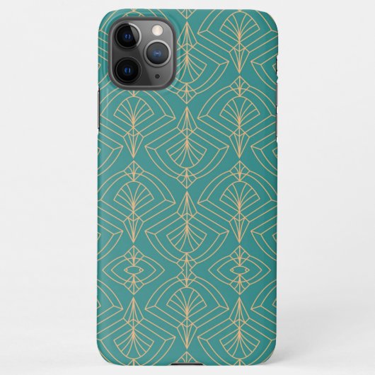 Art Deco pattern with gold geometric shapes  iPhone Hülle (Rückseite)