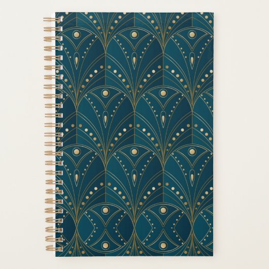 Art Deco pattern with gold geometric shapes Planer (Vorderseite)