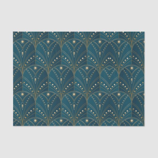 Art Deco pattern with gold geometric shapes Seidenpapier (Vorderseite)