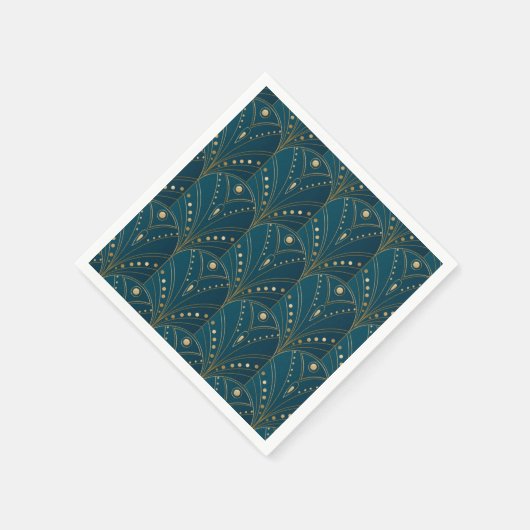 Art Deco pattern with gold geometric shapes Serviette (Ecke)