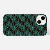Art Deco Patterns Green Ribbons iPhone Hülle (Rückseite (Horizontal))