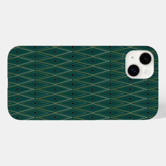 Art Deco Patterns Swatcht Green DIamonds Case-Mate iPhone Hülle (Rückseite (Horizontal))