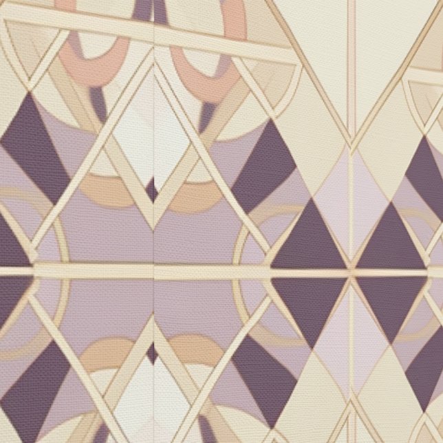 Art Deco Peach plum lilac Farbe Custom Tapete (Naht)
