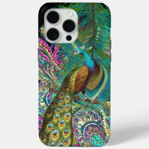 Art Deco Peacock iPhone 15 Pro Max Hülle