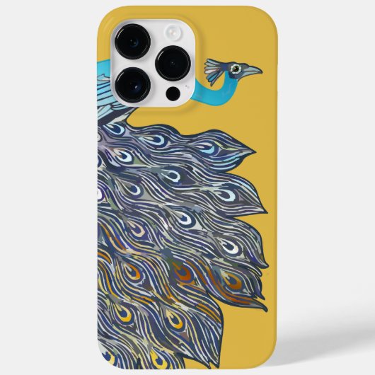 Art Deco Peacock Case-Mate iPhone Hülle (Rückseite)