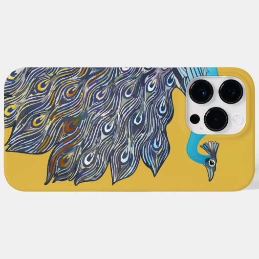 Art Deco Peacock Case-Mate iPhone Hülle (Rückseite (Horizontal))