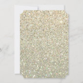 Art Deco Peacock Feather Glitzer Movie Ticket Einladung (Rückseite)