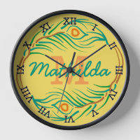 Art Deco Peacock Feather Monogram Stift