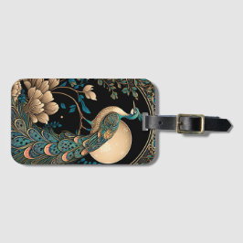 Art Deco Peacock Gepäckanhänger