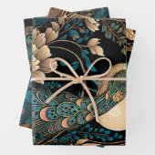 Art Deco Peacock Geschenkpapier Set (Beispiel)